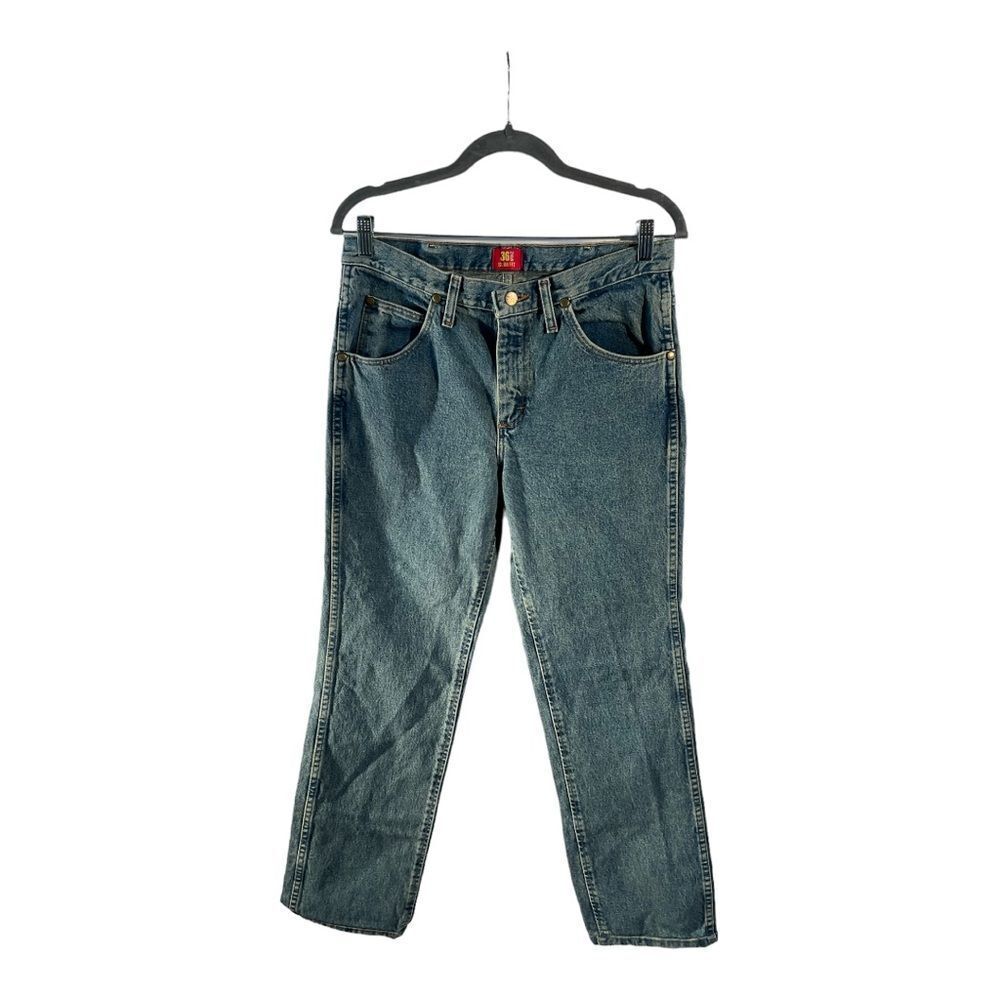 Wrangler Women’s  Vintage  Blue Denim Jeans Straight Leg Size 31 X 32